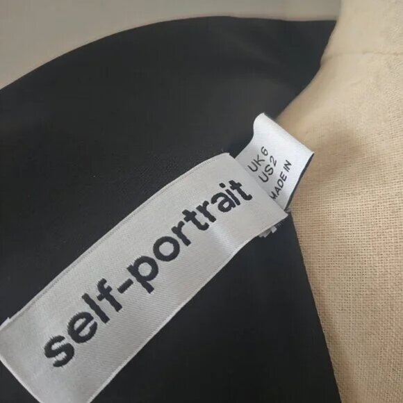 self-portrait Black Boucle Taffeta Midi Dress - Picture 10 of 11